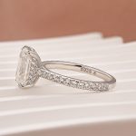 S925 Moissanite 3.0Ct Radiant Cut White Gold Engagement Ring For Women - Image 4