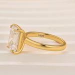 S925 4.5Ct Emerald Cut Solitaire Engagement Ring For Women In Sterling Silver - Image 4