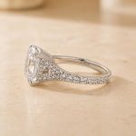 S925 Split Shank 4.0Ct Cushion Cut Engagement Ring in Sterling Silver - Image 5