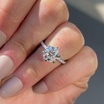 S925 Classic 6 Prong 3.0Ct/4.0Ct Round Cut Simulated Diamonds Engagement Ring Iin Sterling Silver
