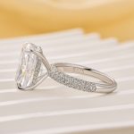 S925 6.0Ct Cushion Cut Side Stone Engagement Ring Travel Ring In Sterling Silver - Image 4