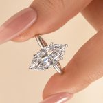 S925 Classic 4.0Ct Marquise Cut Hidden Halo Engagement Ring Travel Ring - Image 3