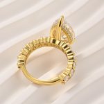 S925 Luxe 5.0Ct Pear Cut Engagement Ring Travel Ring In Sterling Silver - Image 8