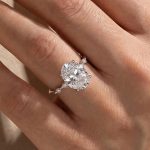 S925 Maxine 4.5Ct Oval Cut Engagement Ring In Sterling Silver