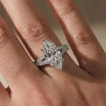 S925 4.0Ct Marquise Cut Side Stone Engagement Ring Travel Ring In Sterling Silver