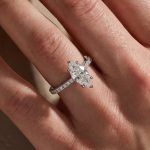 S925 Elegant 2.0Ct Marquise Cut White Gold Engagement Ring