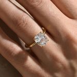 S925 Maxine Attractive Moissanite 2.5 Ct~4.0 Ct Cushion Cut Engagement Ring