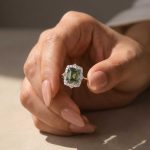 S925 Moissanite 3.0Ct Halo Emerald Stone Emerald Cut Engagement Ring in Sterling Silver - Image 8