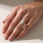 S925 Elegant Radiant Cut Engagement Ring For Women In Sterling Silver - Image 6
