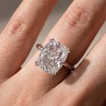 S925 8.0Ct Cushion Cut Hidden Halo Engagement Ring for Women in Sterling Silver - Image 6