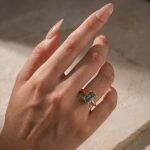 S925 Moissanite 3.5 Carat Green Solitaire Emerald Cut Engagement Ring - Image 3