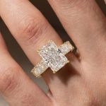 S925 5.0Ct Radiant Cut Hidden Halo Half Engagement Ring In Sterling Silver - Image 7