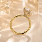S925 Moissanite 3.5Ct Radiant Cut Hidden Halo Engagement Ring 18K Yellow Gold Plated Promise Wedding Ring For Women - Image 5