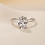 S925 Maxine Sparkle Oval Cut Engagement Ring For Women In Sterling Silver - Image 4