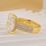 S925 6.5 Ct Radiant Cut Three-Row Luxe Engagement Ring Travel Ring For Her - Image 9