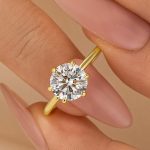 S925 Classic Round Cut Solitaire Engagement Ring for Her - Image 6