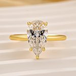 S925 2.5Ct Pear Cut Solitaire Engagement Ring Travel Ring In Sterling Silver - Image 3