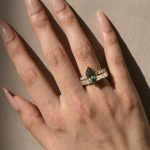 S925 White &Green Moissanite 3.0 Ct Marquise Cut Side Stone Yellow Gold Engagement Ring - Image 12