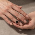 S925 Black Moissanite 4.0 Carat Hidden Halo Round Cut Rose Gold Engagement Ring - Image 3