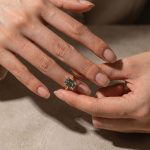 S925 Moissanite 3.5 Carat Green Solitaire Emerald Cut Engagement Ring - Image 2