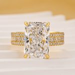 S925 6.5 Ct Radiant Cut Three-Row Luxe Engagement Ring Travel Ring For Her - Image 8