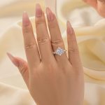S925 Stunning Marquise Cut Three Stone Engagement Ring In Sterling Silver - Image 2