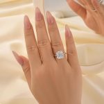 S925 Sparkle 6.0CT Cushion Cut Engagement Ring For Women In Sterling Silver - Image 2
