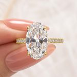 S925 5.0Ct Oval Cut Hidden Halo Engagement Ring In Sterling Silver - Image 3