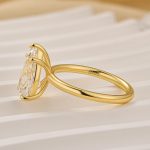 S925 2.5Ct Pear Cut Solitaire Engagement Ring Travel Ring In Sterling Silver - Image 4