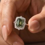 S925 Moissanite 3.0Ct Halo Emerald Stone Emerald Cut Engagement Ring in Sterling Silver - Image 7