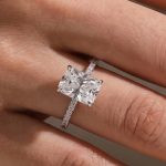 S925 Elegant 2.0Ct/ 3.5Ct/ 7.0Ct Radiant Cut Simulated Diamond Promise Ring in Sterling Silver - Image 15