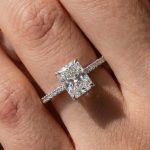 S925 Elegant 2.0Ct/ 3.5Ct/ 7.0Ct Radiant Cut Simulated Diamond Promise Ring in Sterling Silver - Image 2
