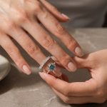 S925 Green Moissanite 3.0Ct Round Cut 6 Prong White Gold Promise Rings For Women - Image 7