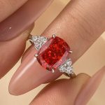 S925 4.0Ct Cushion Cut Side Stone Engagement Ring Travel Ring In Sterling Silver - Image 5