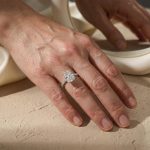 S925 6.0Ct Cushion Cut Side Stone Engagement Ring Travel Ring In Sterling Silver - Image 2