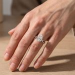S925 4.0Ct Pear Cut Twisted Willow Ring White Gold Moissanite Diamond Ring - Image 3