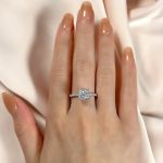 S925 Maxine Classic 3.0Ct Cushion Cut Engagement Ring In Sterling Silver - Image 3