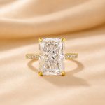 S925 Elegant 2.0Ct/ 3.5Ct/ 7.0Ct Radiant Cut Simulated Diamond Promise Ring in Sterling Silver - Image 25