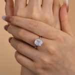 S925 Maxine Stunning Cushion Cut Engagement Ring In Sterling Silver - Image 2