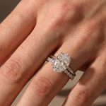 S925 Solitaire 5.5Ct Oval Cut 18K Yellow Gold/ White Gold Wedding Ring Set With Round Cut Wedding Band - Image 14