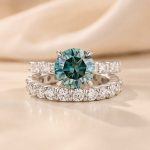 S925 Moissanite 3.0Ct Round Green Stone Wedding Set/Engagement Ring For Holiday Ring Gift - Image 8
