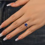 S925 Classic Twist 1.25 Carat Round Cut Blue Sapphire Engagement Ring For Her In Sterling Silver - Image 9
