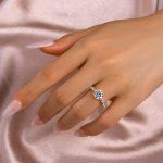 S925 Maxine Moissanite 2.0 Carat Round Cut Engagement Ring in Sterling Silver - Image 5