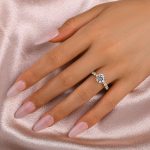 S925 Maxine Moissanite 2.0 Carat Round Cut Engagement Ring in Sterling Silver - Image 4