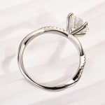 S925 Maxine Twist 2.0 Carat Round Cut Engagement Ring For Her In Sterling Silver - Image 10