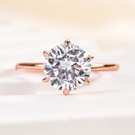S925 Maxine 2.0~4.0 Carat Moissanite 6 Prong Round Cut Promise Ring - Image 10
