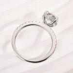 S925 Maxine Classic Moissanite 2.0 Carat Round Cut Promise Ring - Image 5