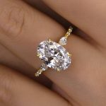 S925 Attractive 4.0Ct Oval Cut Engagement Ring