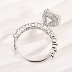 S925 Maxine Moissanite 2.0 Ct~4.0 Ct Round Cut Engagement Ring In Sterling Silver - Image 5