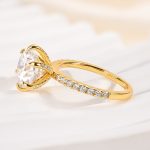 S925 Maxine Moissanite 2.0 Ct~4.0 Ct 6 Prong Round Cut Engagement Ring - Image 11